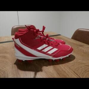 adidas Icon 7 Mid MD Baseball Cleats Red / White S23921 Men's 11.5